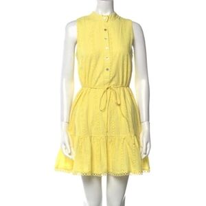 Draper James Yellow Ruffled Tie Front Sundress